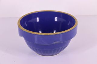 Vintage Red Wing Blue Bowl 6 " Shoulder Stoneware Crock