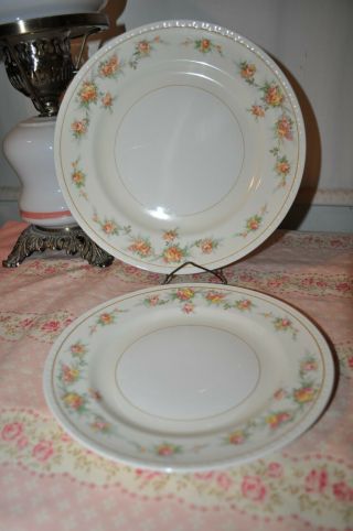 Two Vintage Homer Laughlin Countess Eggshell Georgian Dinner Plates And 2 Salad