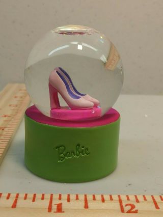 Small Barbie Pink High Heel Shoe Snow Globe