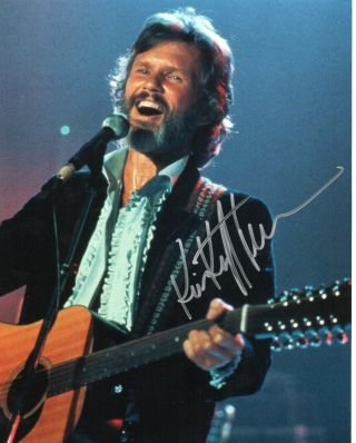 Kris Kristofferson Signed 8x10 Country Singer Actor