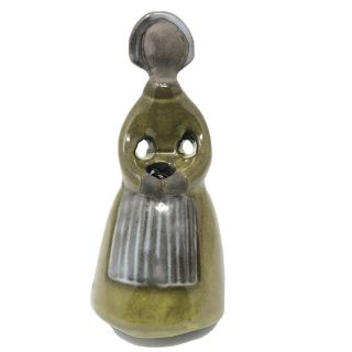 Jie Gantofta Sweden Elsi Bourelius 5.  5 " Girl Figurine Green Brown Dress Vase