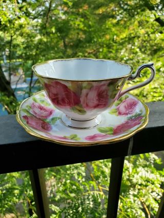 Stunning Royal Albert Teacup And Saucer Old English Rose Pattern