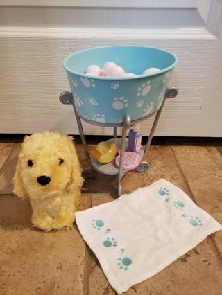 American Girl Doll Pet Bath Set With Honey - - Retired