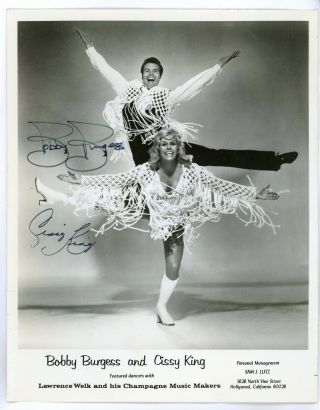 Bobby Burgess And Cissy King Autograph Photo Lawrence Welk Show Dancers