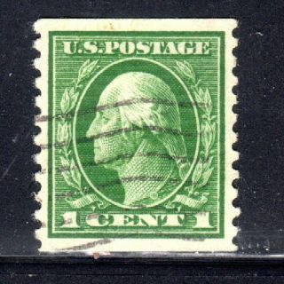 Us Stamp Gem 443 1c Washington,  Centering,  Light Cancel
