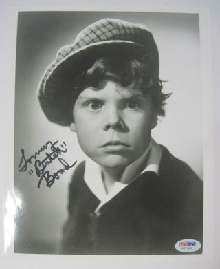 The Little Rascals Tommy " Butch " Bond (1926 - 2005) Signed 8 " X 10 " Photo Psa Dna