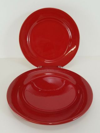 2 Waechtersbach Germany Fun Factory Style Cherry Red Salad Plates 8 1/4 "