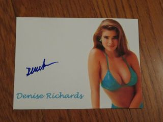 Denise Richards Autographed 2x3 Photo Hand Signed Rhobh James Bond