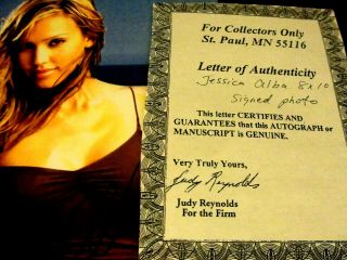Rare Jessica Alba Signed Autograph 8x10 photo w/COA - Fantastic Four - Sin City 2