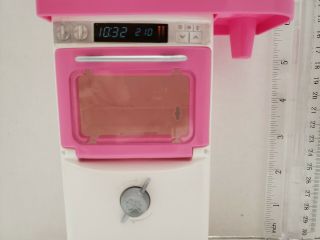BARBIE Dollhouse Furniture White Pink Oven Bell Rings 2016 Mattel - Fast 2
