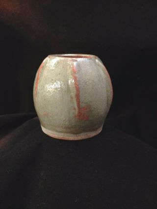 Artisan Signed Arts & Crafts Art Nouveau Small Redware Grueby Like Pottery Vase
