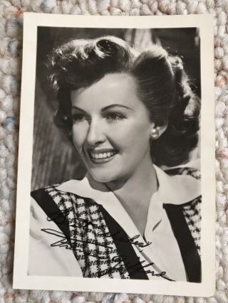 Frances Gifford 3 1/2 " X5 " Hand Signed Black And White Photo