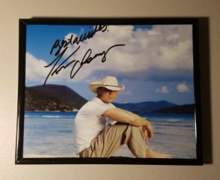 Country Music Star Kenny Chesney Signed Autograph 8x10 Framed Photo - S&h