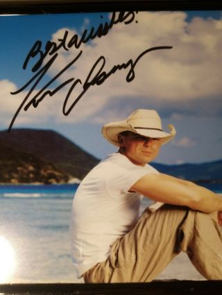 Country Music Star Kenny Chesney Signed Autograph 8x10 Framed Photo - S&H 2