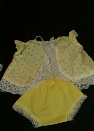 Clothes Made For Cabbage Patch KID Premie Gown,  Vest,  Pants Yellow Layette 3 pc 3