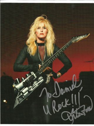 Lita Ford Authentic Signed 8.  5x11 Photo Autographed,  The Runaways,  Musician