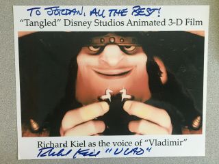 Disney’s Tangled Voice Actor Richard Kiel As Vlad Signed 8x10 Photo Deceased