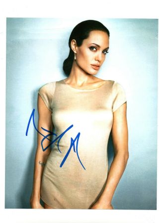 Angelina Jolie Hollywood Actress Signed Autographed 8x10 Glossy Photo