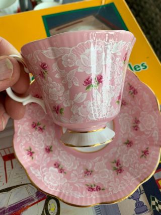Royal Albert True Love Pink Cup and Saucer 2