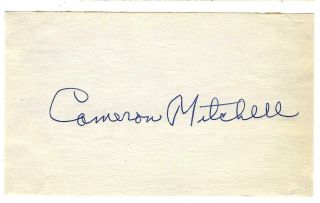 1950s Cameron Mitchell Movie Star - Autograph