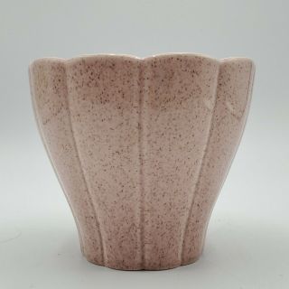 Vintage Red Wing Vase M - 1610 Pottery Pink Speckled 4 " Planter