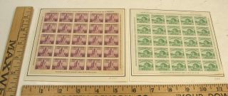 1933 Us Scott 730 & 731 1&3 Cent American Philatelic Society Souvenir Sheet