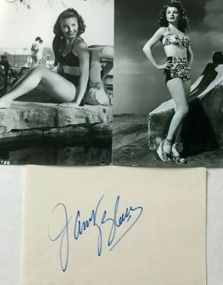 Janet Blair Signed Autographed Photo.  Blondie Goes To College.  My Sister Eileen.