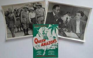 Queen Of The Amazons [1947] Exclusive Films Flyer & Two Stills Amira Moustafa