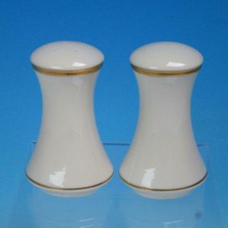 Lenox China - Eternal Gold Trim - Salt And Pepper Shakers - 3¾ Inches