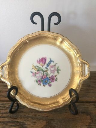 Rosenthal Porcelain Germany Chippendale Small Platter Gold Floral 7x8 "