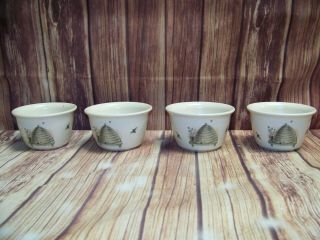 Set Of 4 Portfolio By Pfaltzgraff Naturewood 5 " Dessert Bowls