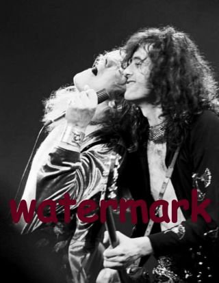 Led Zeppelin Robert Plant & Jimmy Page On Stage Together Laughin Publicity Photo