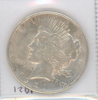 Key Date 1921 (high Relief) U.  S.  Silver Peace Dollar Au