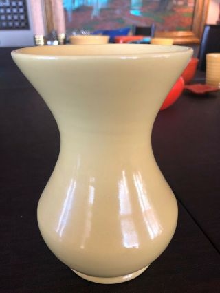 6” Bauer Pottery Fred Johnson Hand Thrown Vase Chinese Yellow Glaze