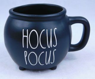 Rae Dunn Magenta Hocus Pocus Cauldron Mug Black White Halloween