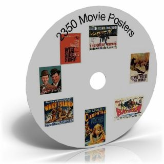 2350 Movie Posters On Cd,  For Art Or For Clip Art