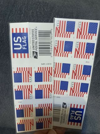 40 USPS Forever stamps 2 books of 20 US Flag (2017&2018 Edition) 2