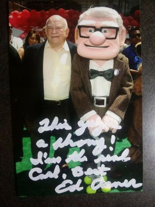 Ed Asner As Carl Ferdricksen Authentic Hand Signed Autograph 4x6 Photo - Up
