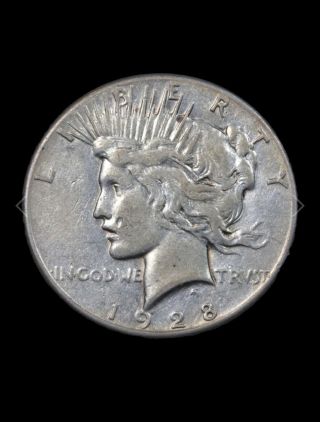 1928 Peace Dollar Xf,  Tough Date
