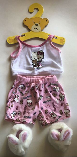 Build - A - Bear Workshop Hello Kitty Pajama Set (shirt,  Pants,  Slippers)