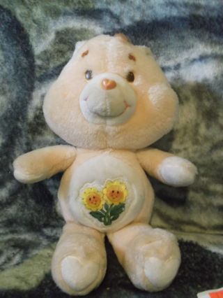 13 " 1983 Peach Friend Care Bear Sunflowers Motif