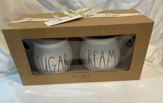 Rae Dunn Ll Sugar And Cream Gift Set Creamer Pitcher Cellar Ceramic