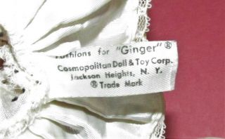 Vintage Cosmopolitan Ginger White Organdy Dress w Black Dots and Satin Lining 3