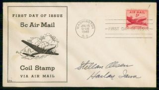 Mayfairstamps Us Fdc 1948 5 Cents Air Mail Plane Washington Dc First Day Cover W
