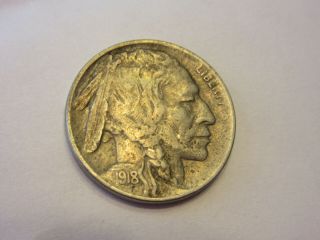 1918 - D Buffalo Nickle Full Horn Rare In This This1