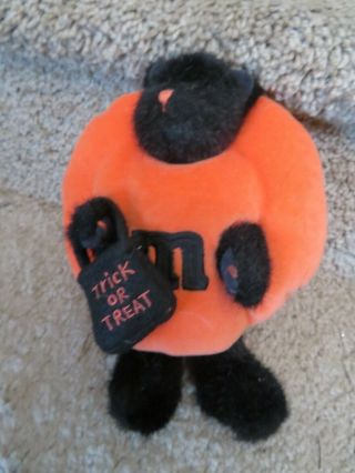Boyds Bears Spookie M&M ' S Plush Bear Halloween Retired Orange Trick or Treat 2