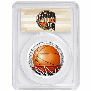 2020 - S Proof 50c Basketball Hall Of Fame Half Dollar Colorized Pcgs Pr70dcam Fdo