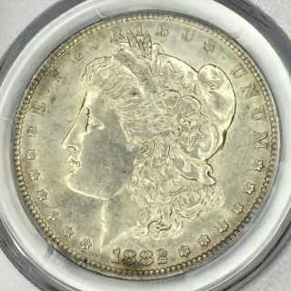 1882 - O/S $1 Morgan Silver Dollar PCGS VAM 3 O/S Flush Top 100 2