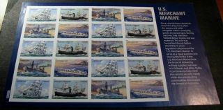 Us Stamp Scott 4551a U.  S.  Merchant Marine 2011 Pane Of 20 Mnh Bkl27