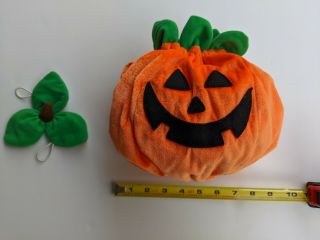 Build A Bear Jack O Lantern Halloween 2 - Piece Costume - Orange/green - Euc